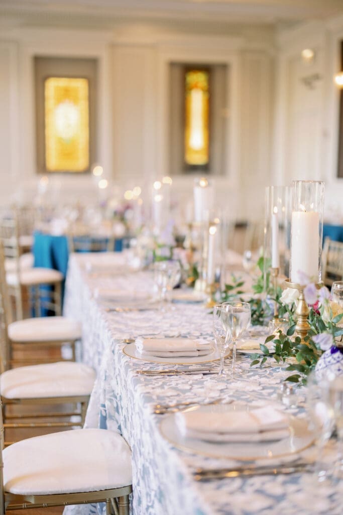 reception tables for chicago history museum wedding