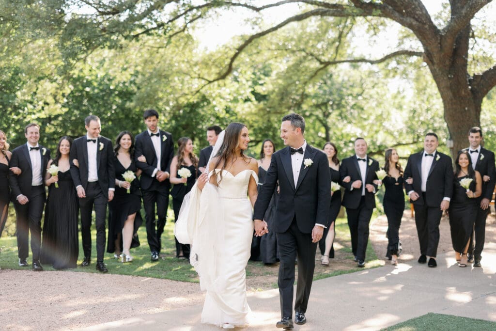 full wedding party for four-seasons-austin-wedding