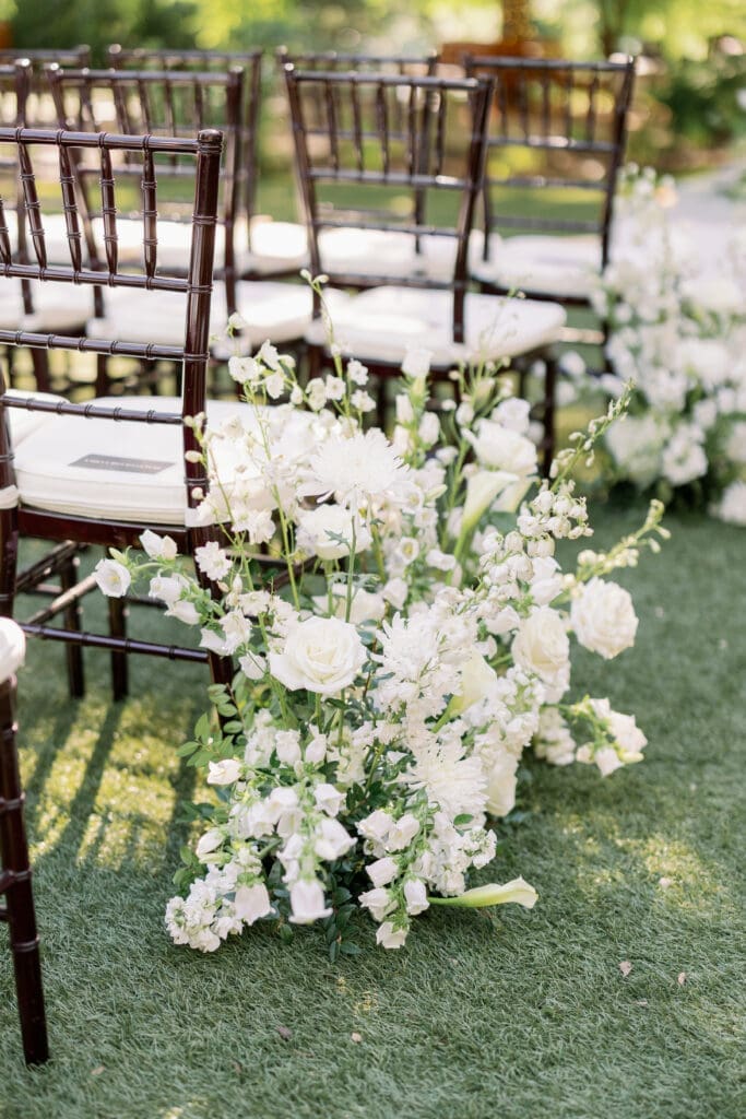 ceremony decor for four seasons austin wedding