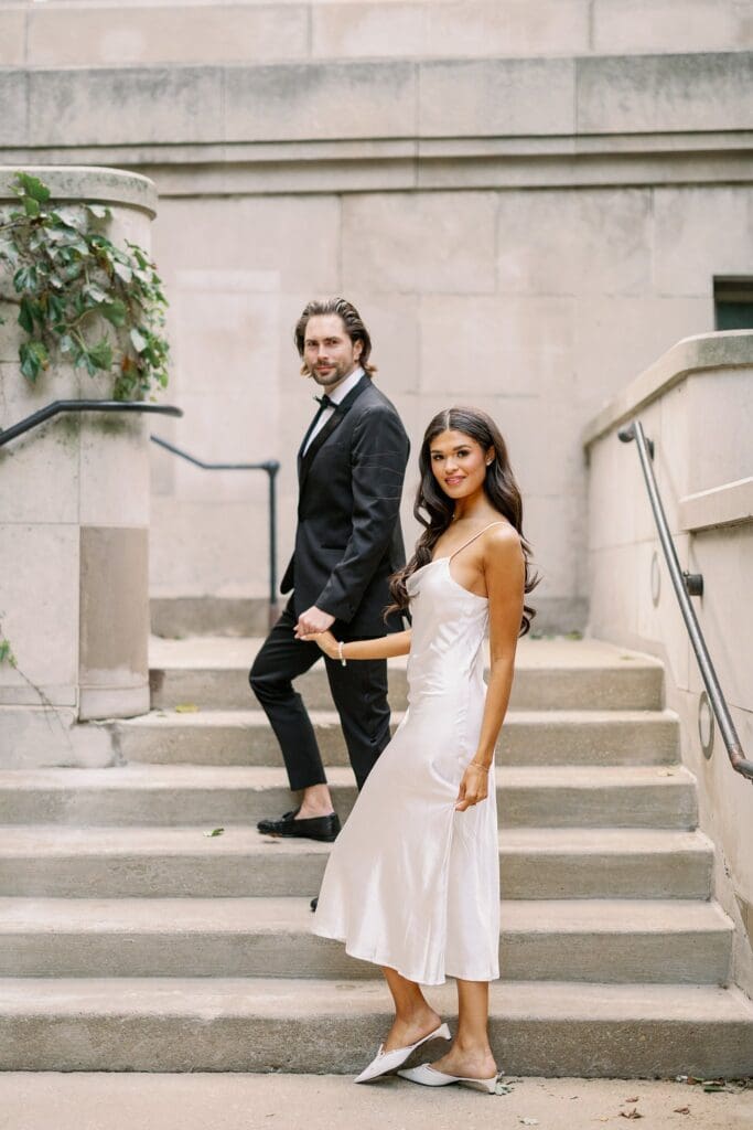 chicago engagement photos at Riverwalk
