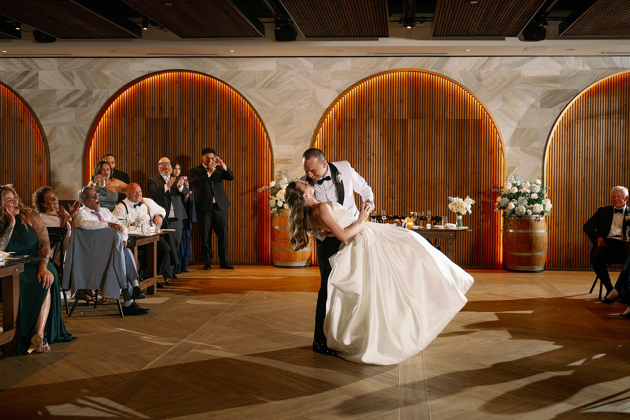 bride and groom dancing at Chicago Winery Wedding