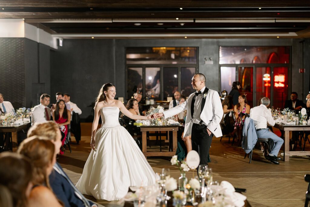 bride and groom dancing at Chicago Winery Wedding