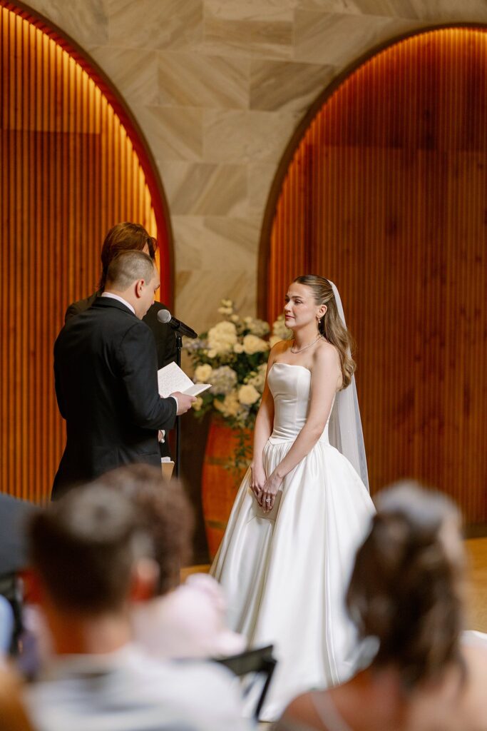 indoor ceremony at Chicago Winery Wedding