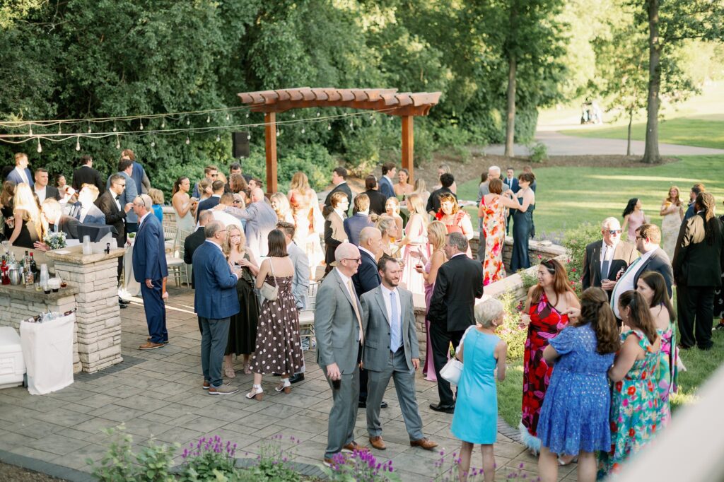outdoor cocktail hour at stonebridge country club wedding