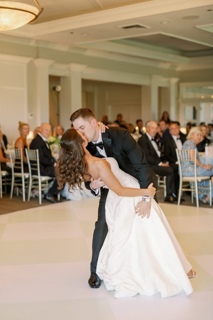 bride and groom first dance at stonebridge country club wedding