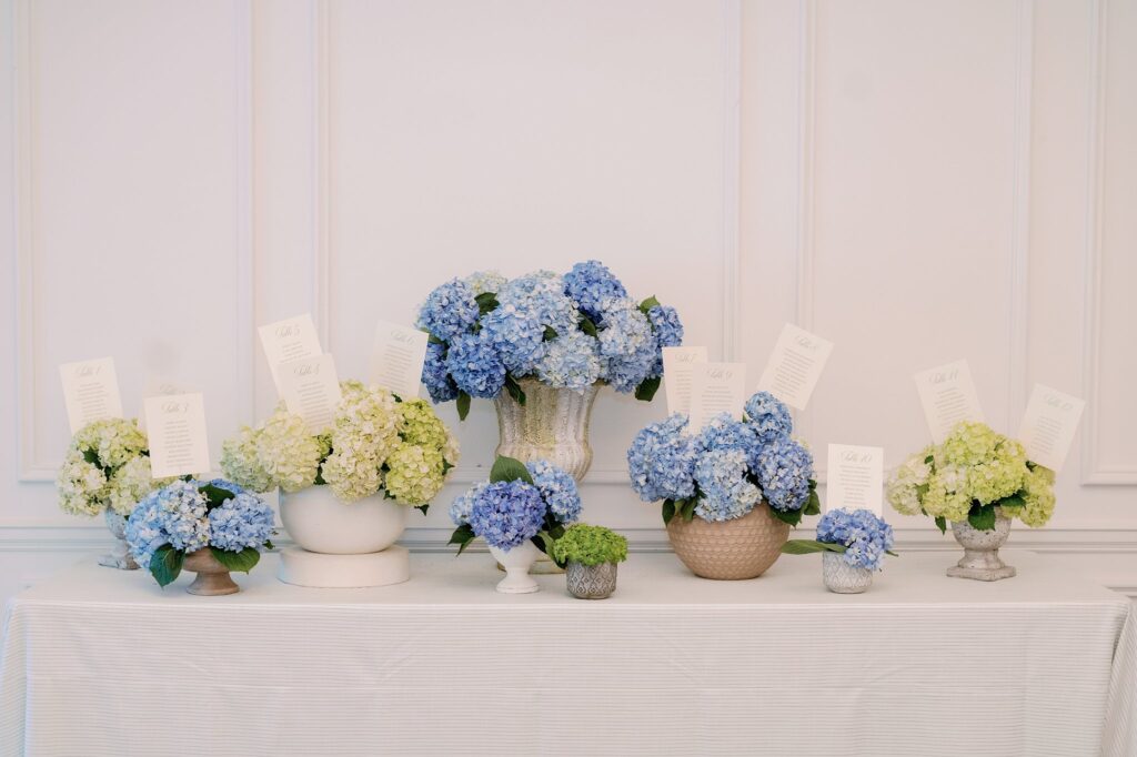seating chart of flowers for stonebridge country club wedding