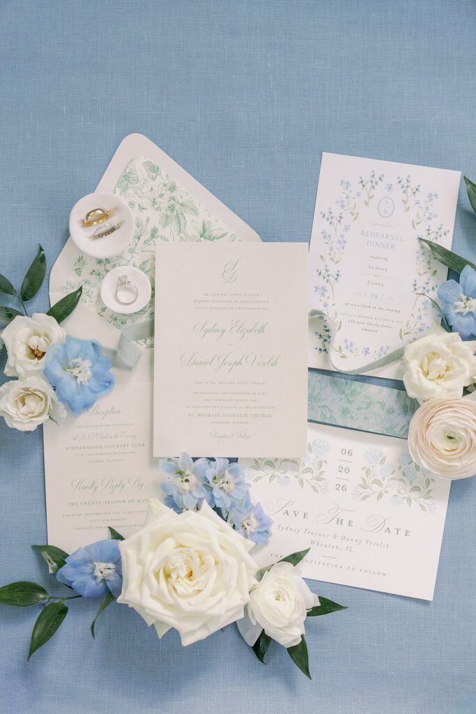 wedding invitation suite for stonebridge country club wedding