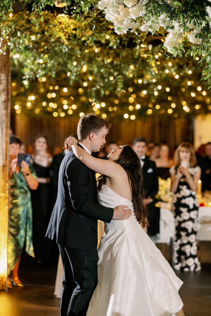 bride and groom first dance at the dalcy wedding