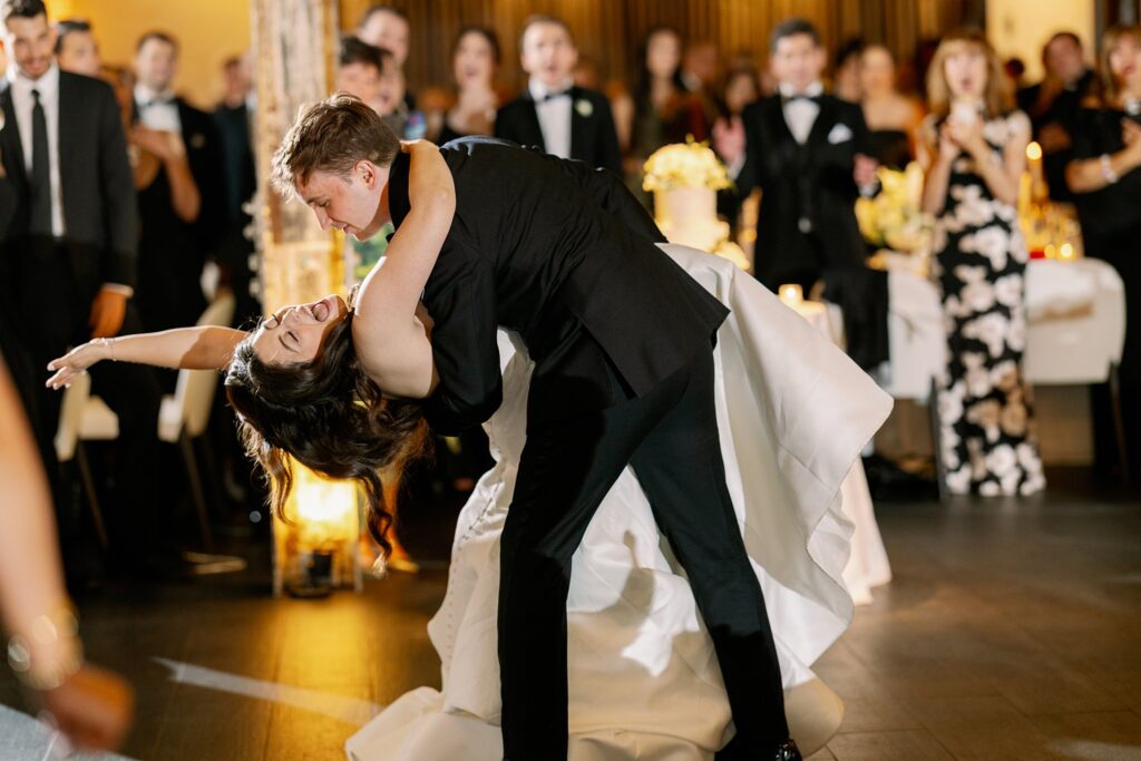 bride and groom first dance at the dalcy wedding