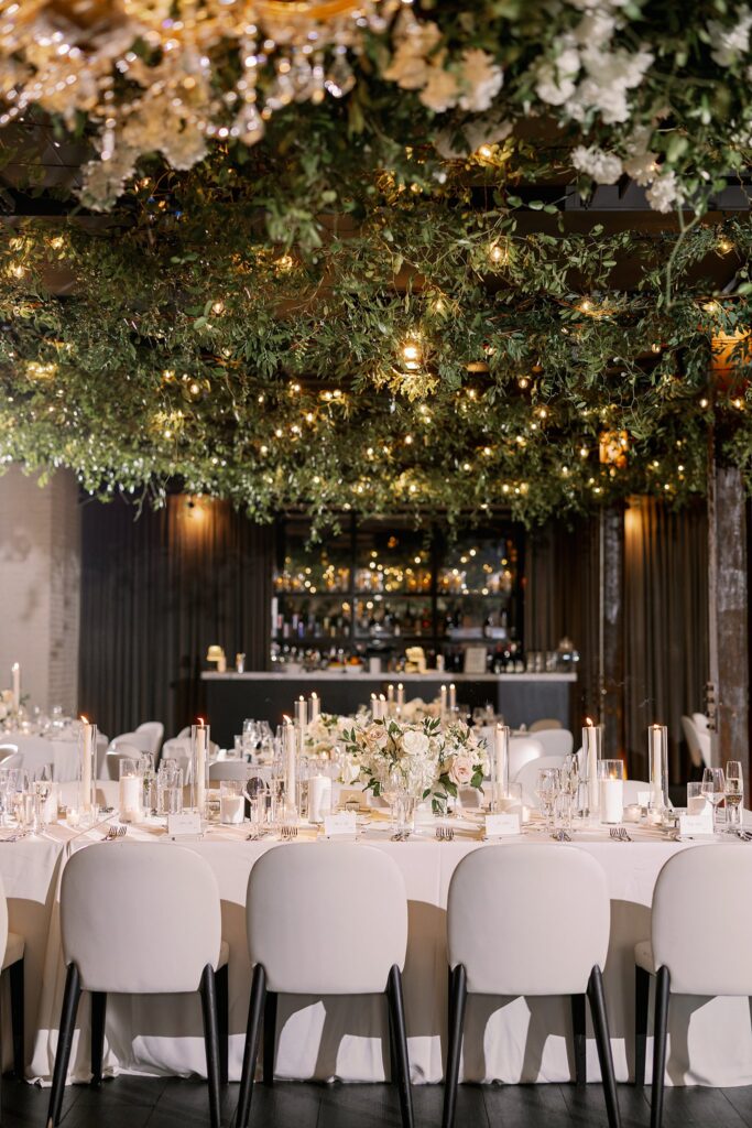wedding floral and decor at the dalcy wedding
