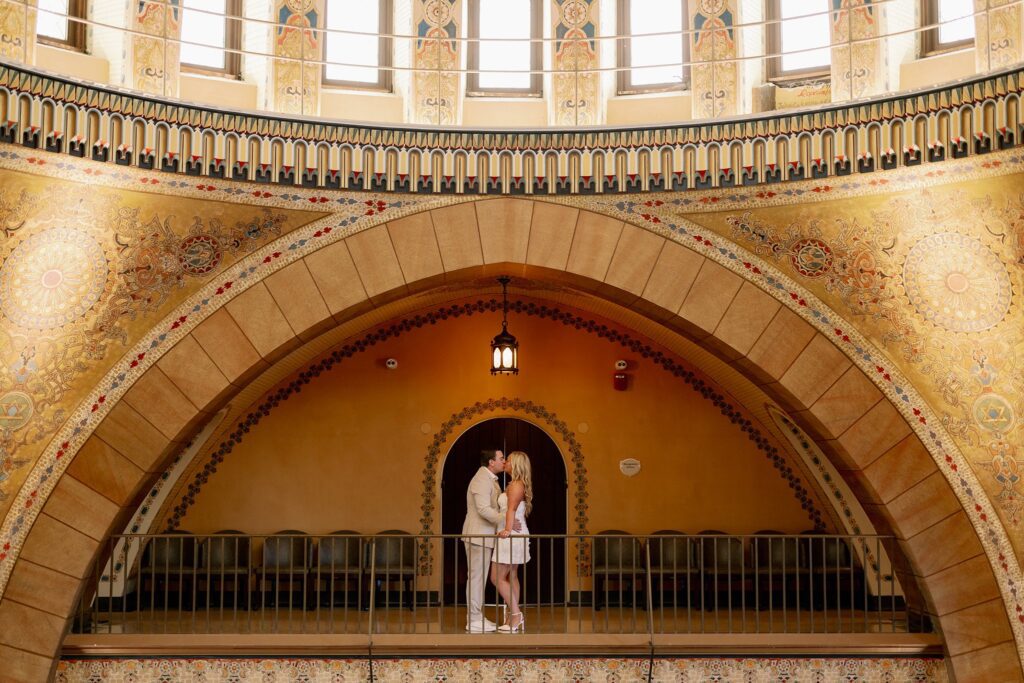 Couple posed at Medinah Country Club Engagement Photos