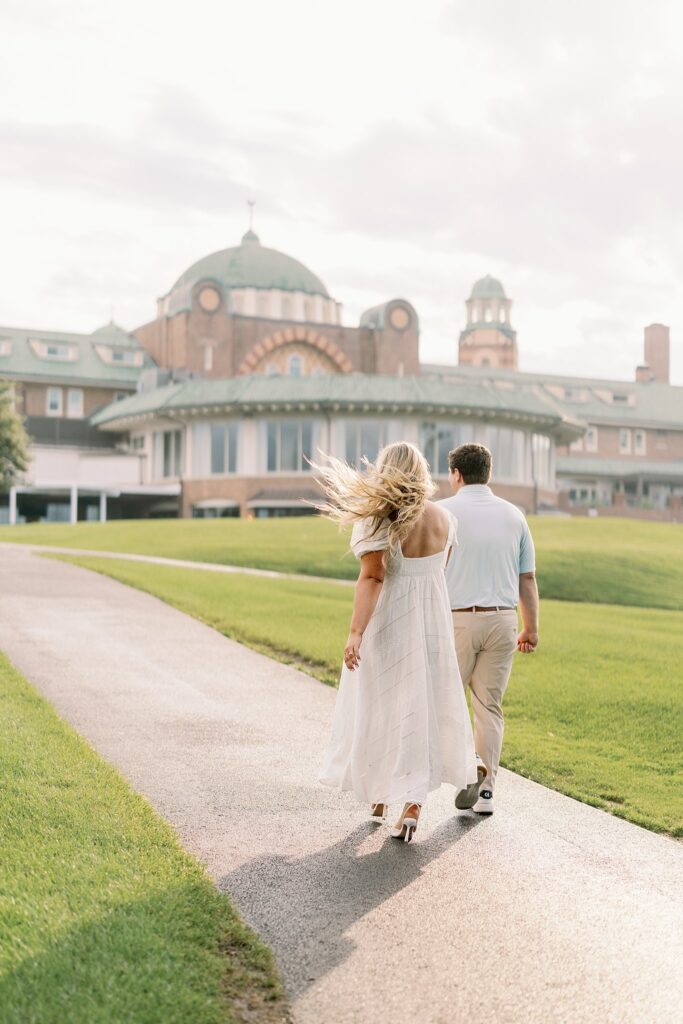 Couple posed at Medinah Country Club Engagement Photos