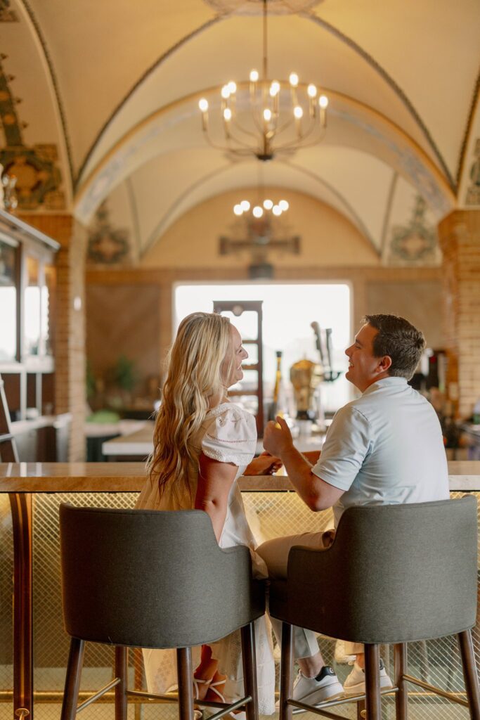 Couple posed at Medinah Country Club Engagement Photos