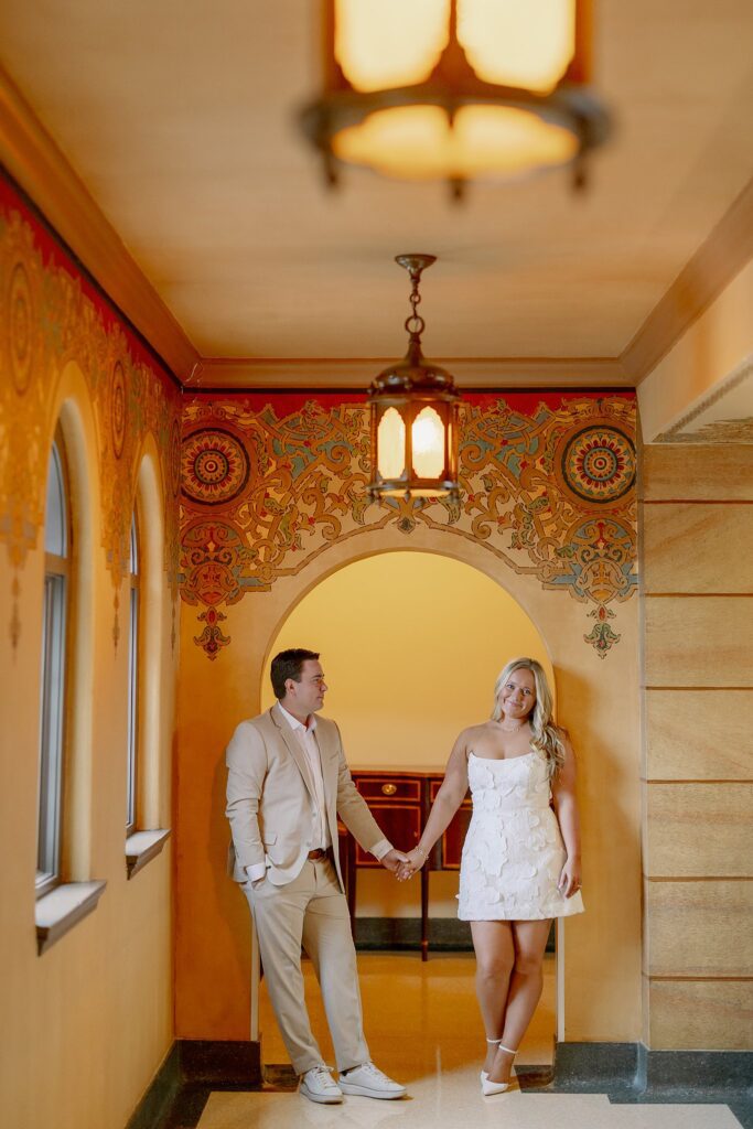 Couple posed at Medinah Country Club Engagement Photos